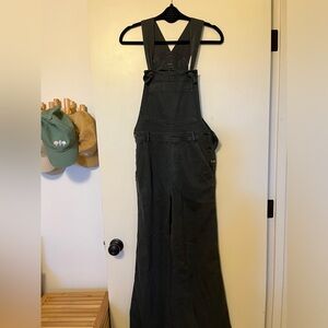 american eagle wide leg overalls